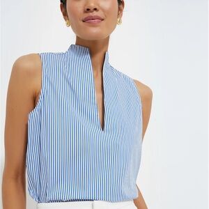 EUC Tuckernuck Blue Stripe Sleeveless Celeste Top, Small